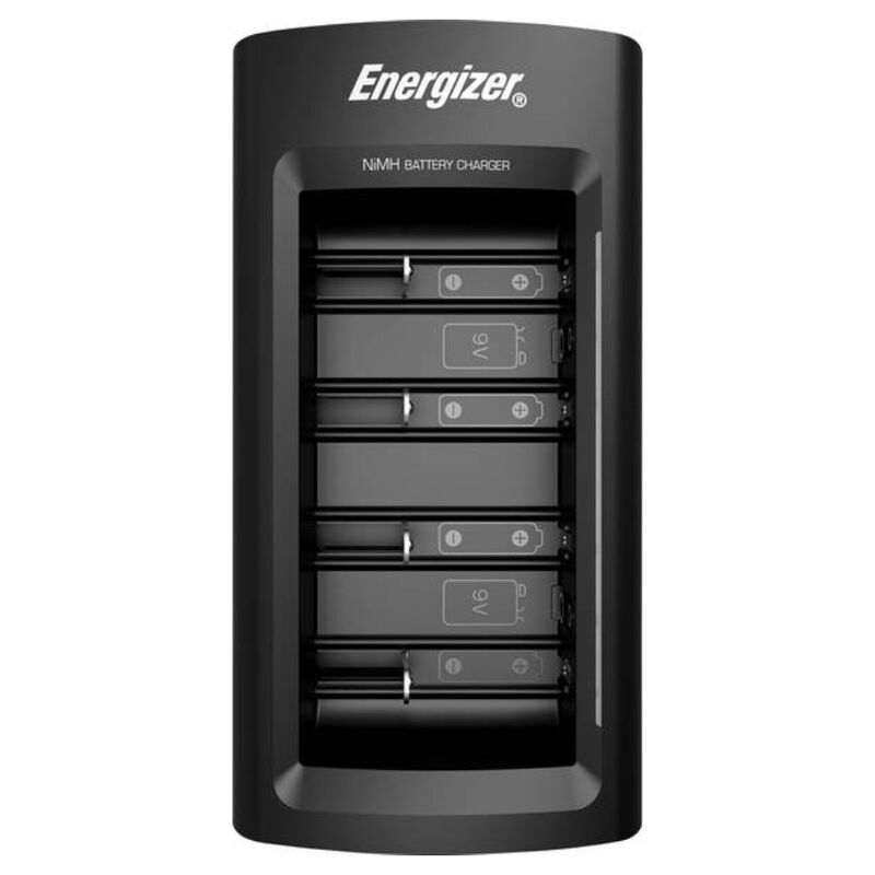 Carregador universal Energizer para pilhas recarregáveis de diversos tamanhos