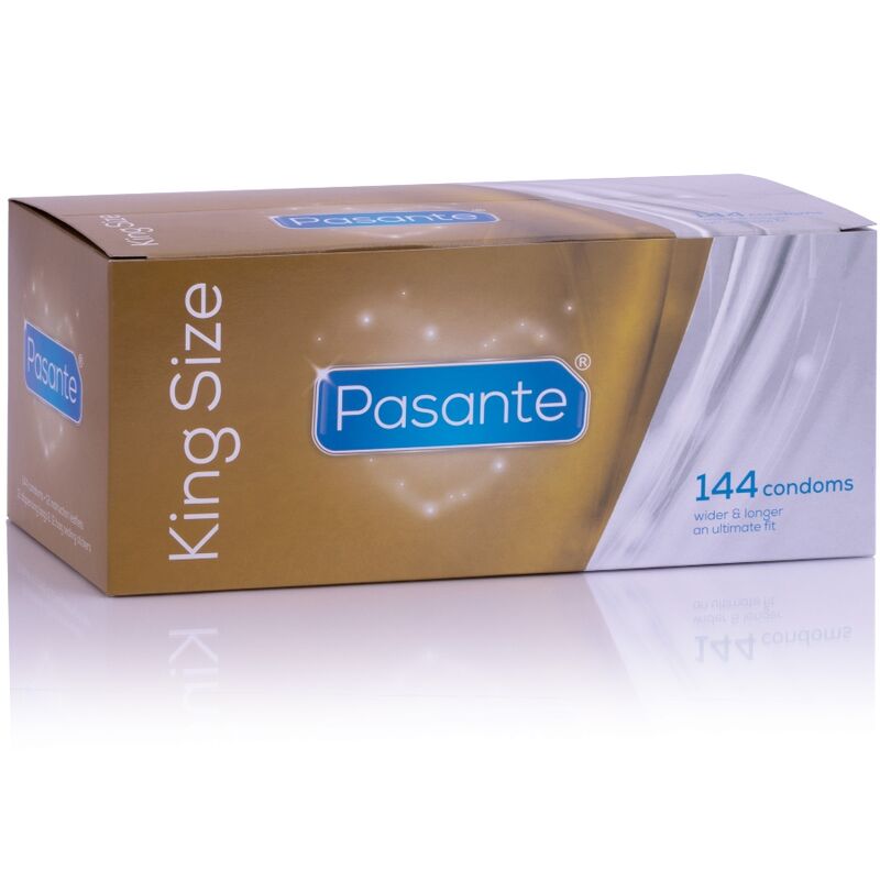 Embalagem de preservativos PASANTE King Size com 144 unidades