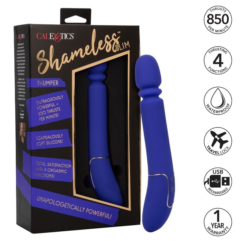 Masajeador Vibratorio Shameless Slim Thumper Azul
