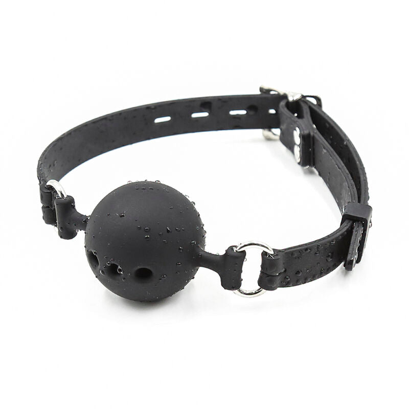Mordaça de bola de silicone respirável OHMAMA para jogos BDSM