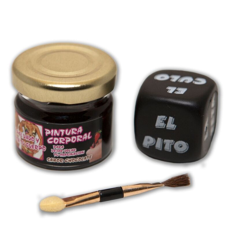 Kit de Pintura Corporal Comestible con Dados Eróticos