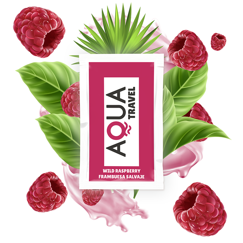 Lubrificante Aqua Travel Sabor Framboesa Silvestre 6 ML para prazer em viagem