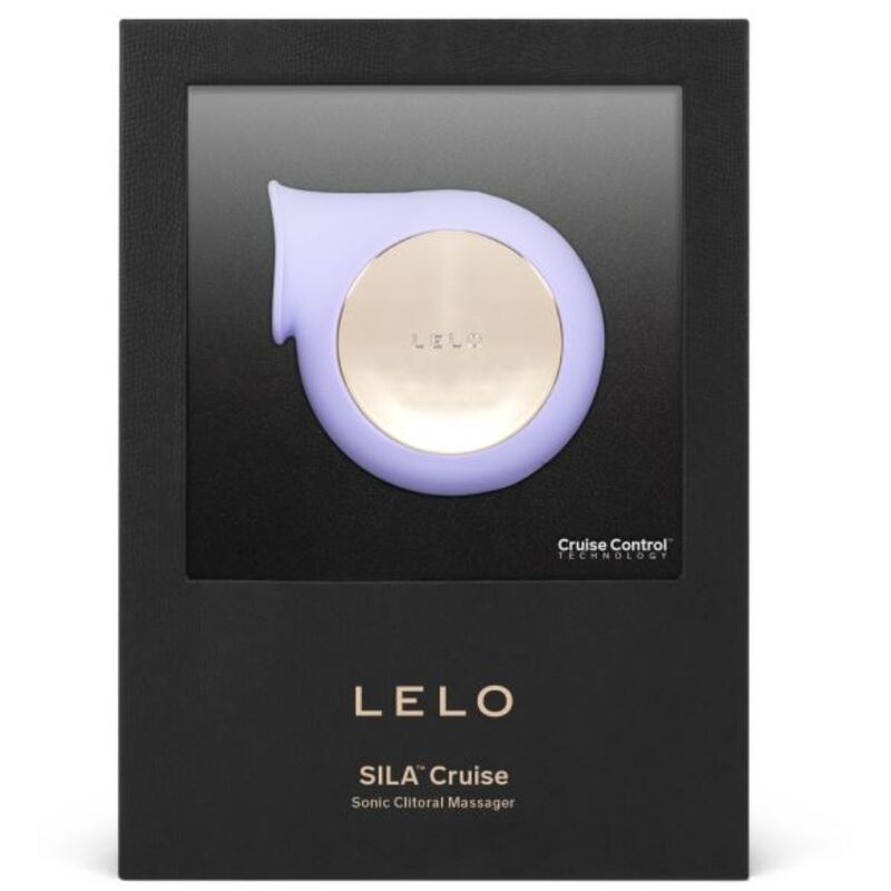 Close-up do LELO Estimulador de Ondas SILA Cruise Lilac, mostrando seu design ergonômico e textura de silicone.