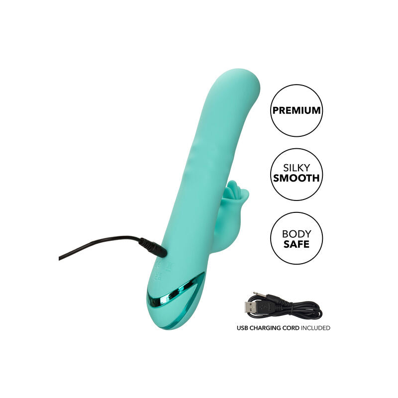 Vibrador con Rotación y Estimulador de Clítoris Bel Air Bombshell Verde Claro