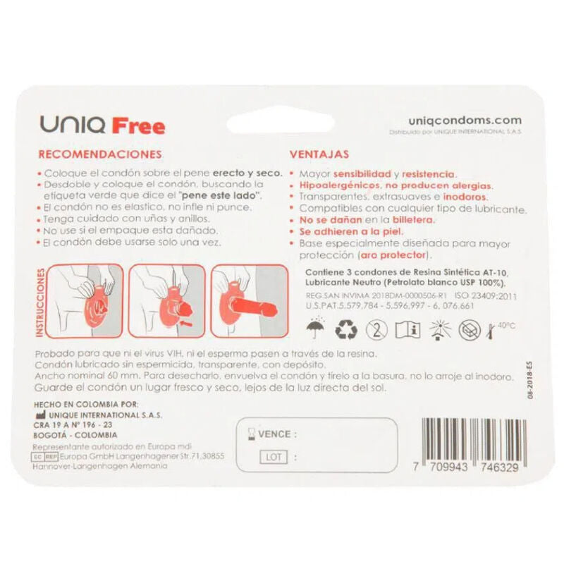 Preservativos Sin Látex con Anillo Protector 3 Unidades