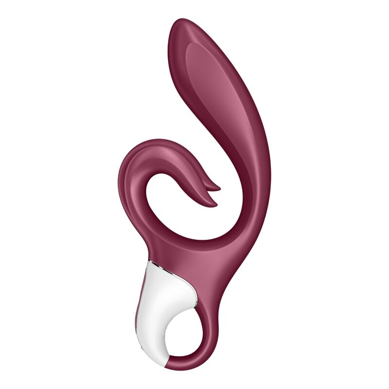 Vibrador Coelho Satisfyer Love Me Azul com design ergonómico para dupla estimulação do ponto G e clítoris.