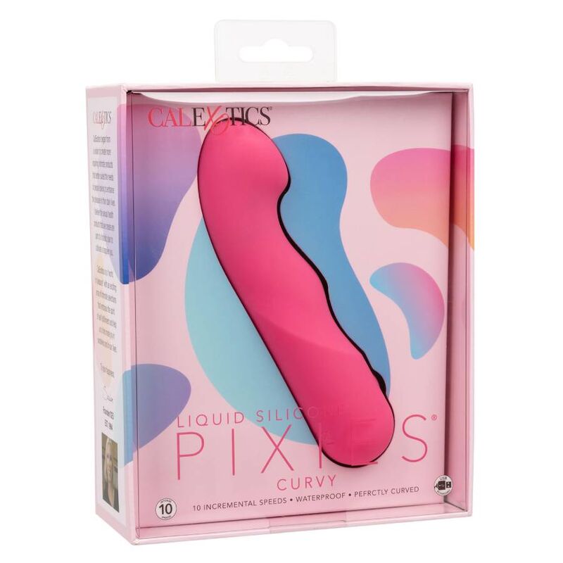 Vibrador Curvo de Silicona Doble Cara Rosa con 10 Velocidades