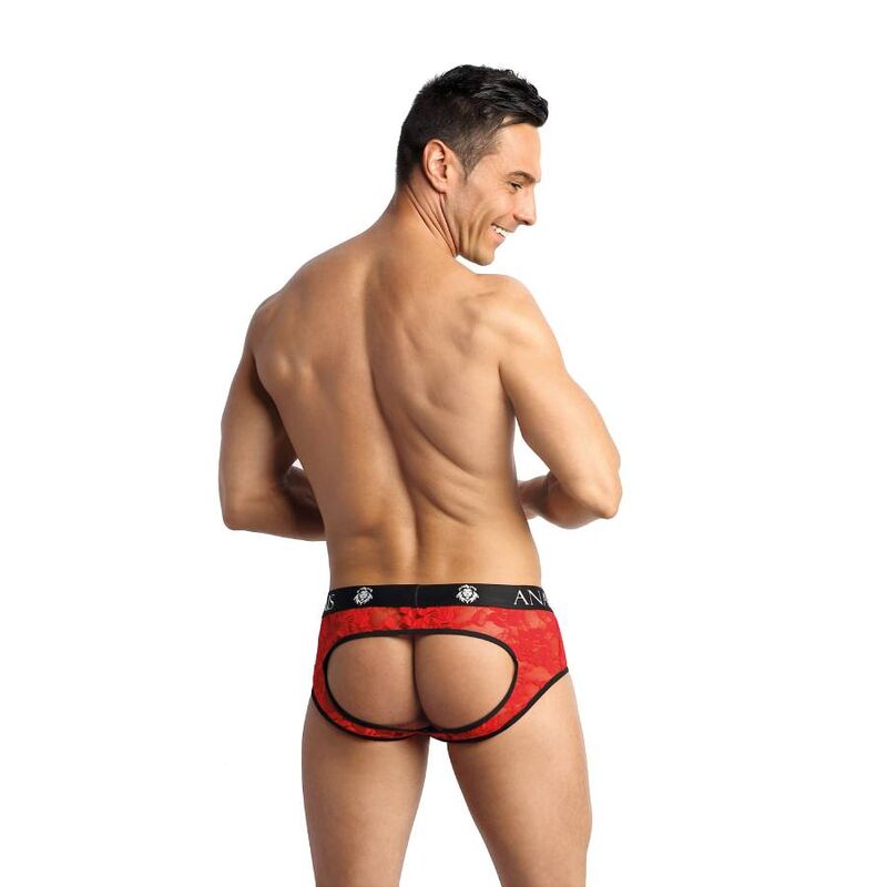 ANAIS MEN Jock Bikini Brave em Renda Vermelha, Lingerie Masculina Sensual