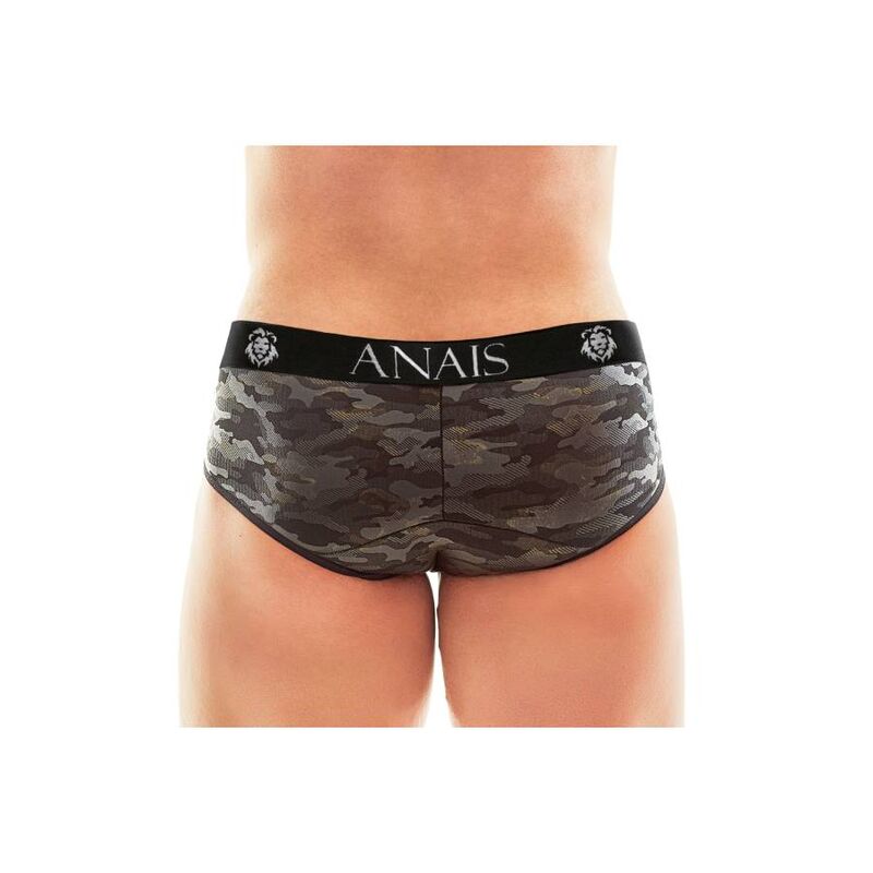 Close-up da Cueca ANAIS MEN Electro Brief S com estampa militar e microfibra.