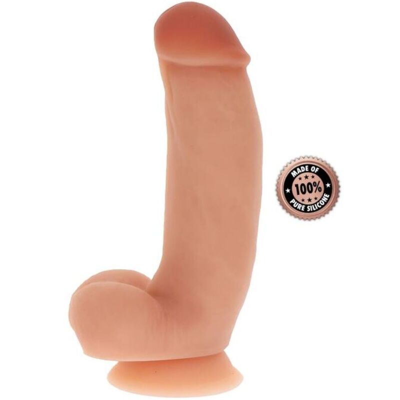 GET REAL - DILDO DE SILICONA DE 18 CM CON BOLAS Y PIEL