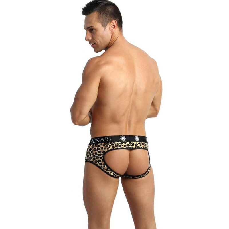 Jock Bikini Anais Men Mercury S em microfibra com estampa animal, destacando o design e o material.