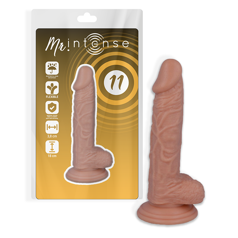 Dildo Realista MR INTENSE 18cm com ventosa e textura de pele