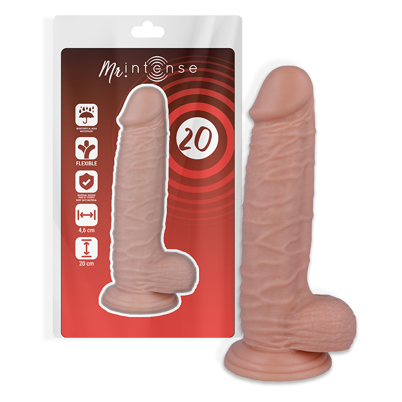 Dildo realista MR INTENSE de 20 cm com ventosa para prazer autêntico e versátil
