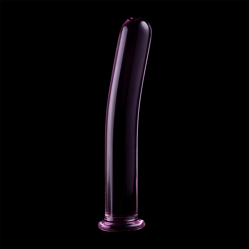 Dildo de Vidrio Borosilicato Transparente Modelo 9, 15.5 cm x 2.5 cm
