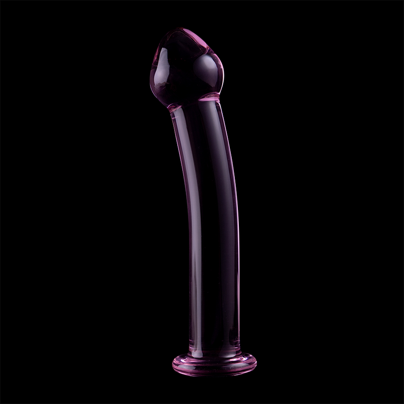 Dildo de Cristal Borosilicato Transparente Modelo 11 - 16 cm