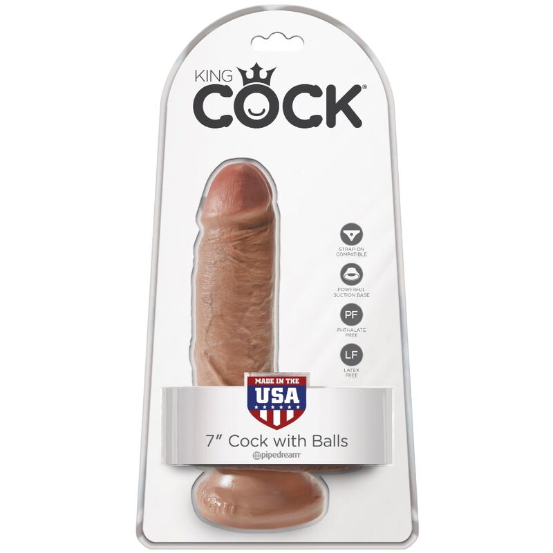 Dildo Realista con Bolas 13.2 cm Caramelo