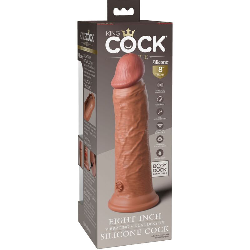 Vibrador Realista de Silicona Elite 20.3 cm Caramelo
