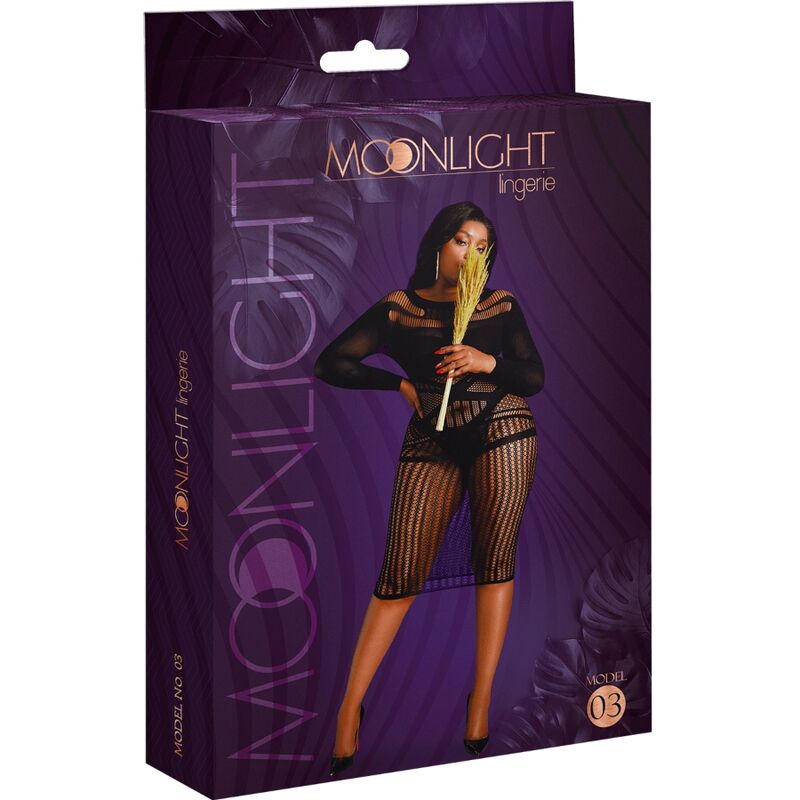 LUZ DE LUNA - VESTIDO MODELO 3 NEGRO TALLA GRANDE