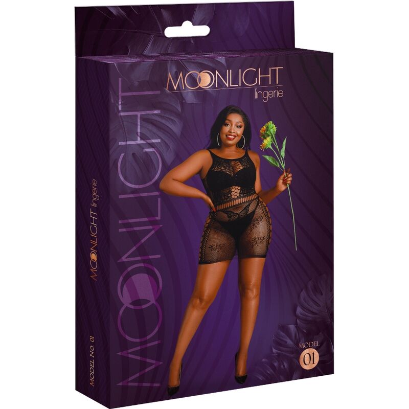 LUZ DE LUNA - VESTIDO MODELO 1 NEGRO TALLA GRANDE