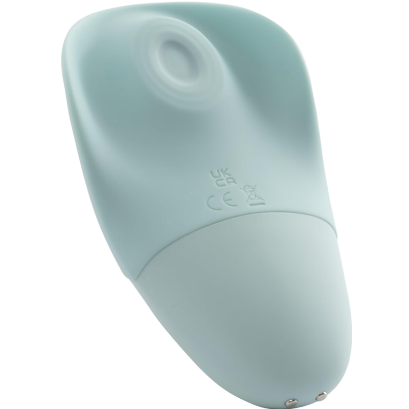 Close-up do CONTROL Clit Tok Língua Estimuladora Recarregável, destacando seu design ergonômico e material de silicone.