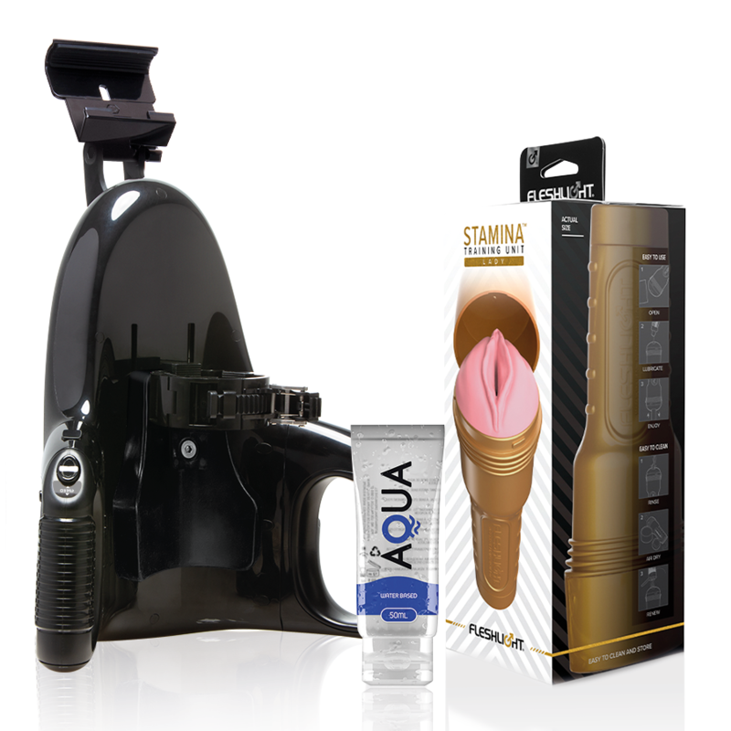 FLESHLIGHT - PINK LADY STAMINA TRAINING UNIT + LANZAMIENTO UNIVERSAL + LUBRICANTE AQUA QUALITY 50 ML