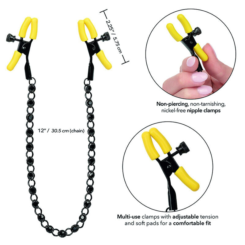 Pinzas para Pezones Boundless con Cadena y Cristales