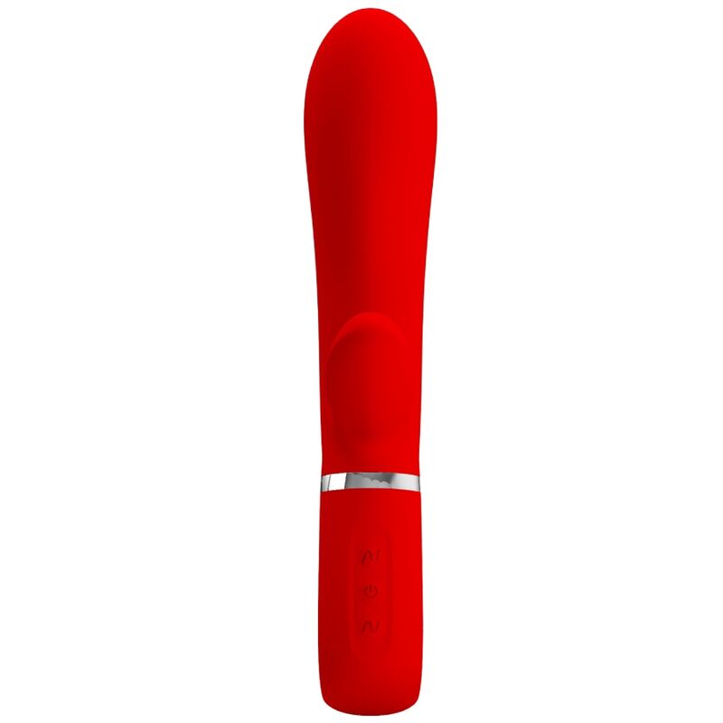 Vibrador Pretty Love Ponto G Thomas Vermelho com estimulador clitoriano e 7 funções