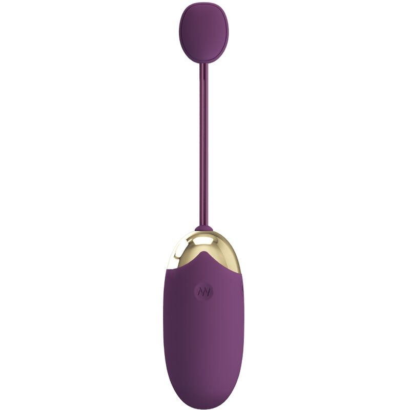 Close-up of the PRETTY LOVE Vibrador Abner APP com Controle Lilás showing its ergonomic design and silicone texture.
