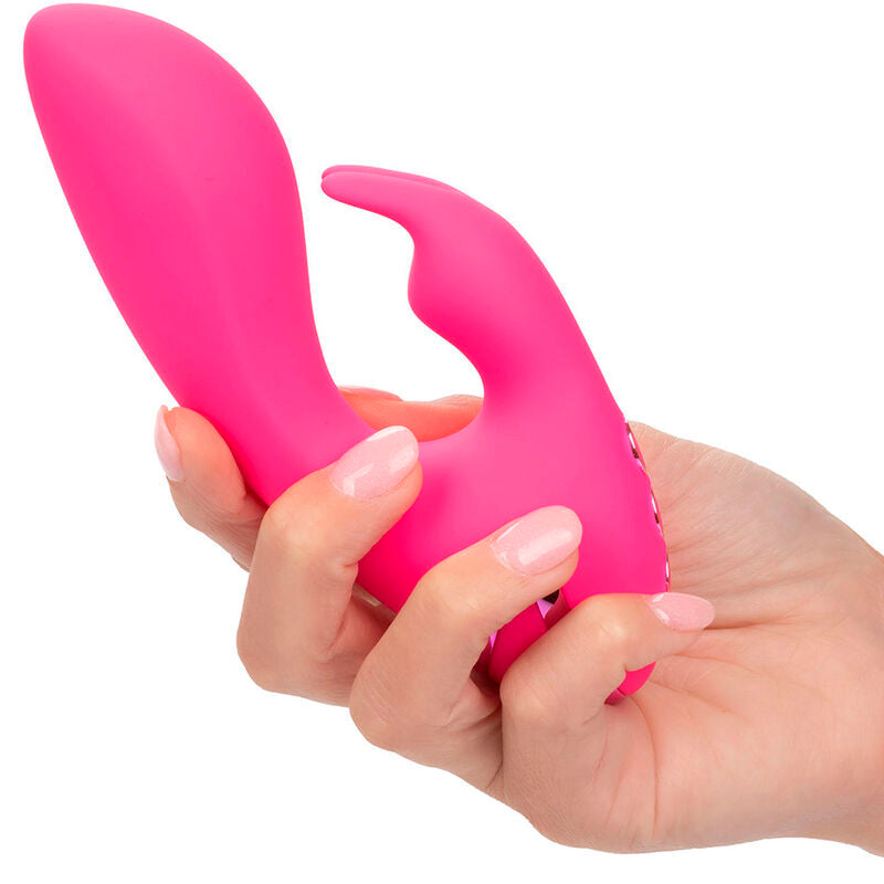 Vibrador Conejo Sunshine Fucsia con Estimulador Clitoriano y 10 Funciones