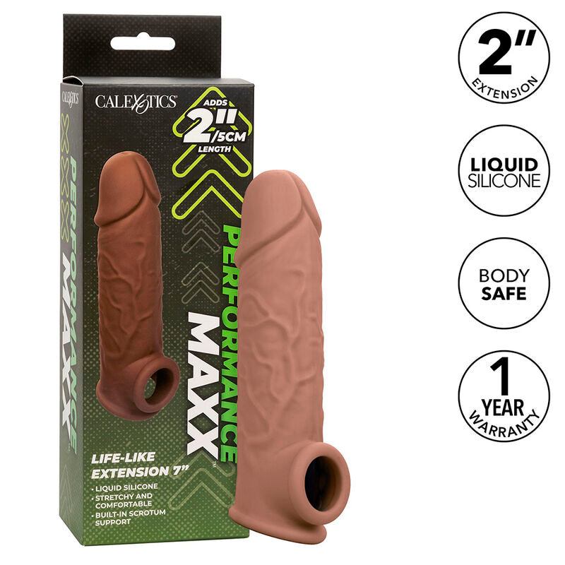 Extensión de Pene Realista Performance Maxx 7 Piel Marrón