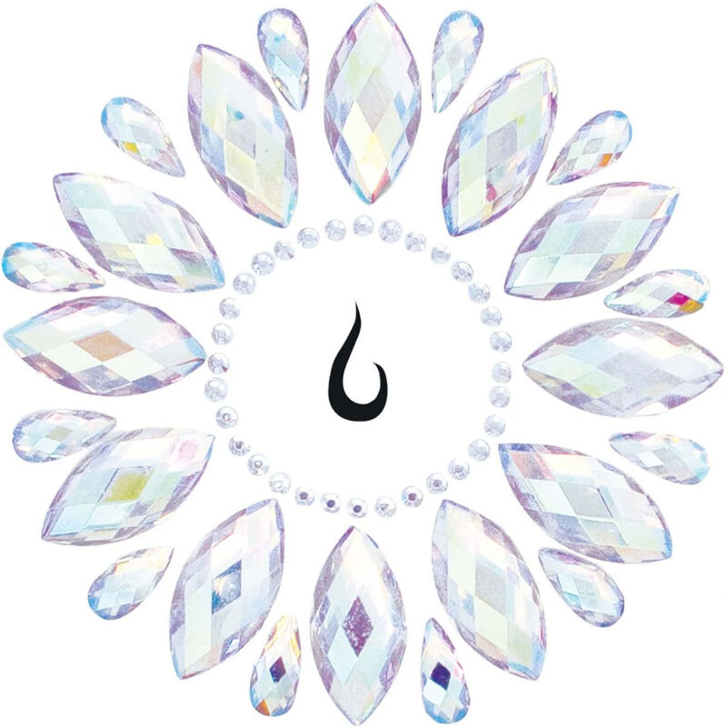 Close-up of the LEG AVENUE Jóia Corporal Adesiva Fluer with iridescent strass