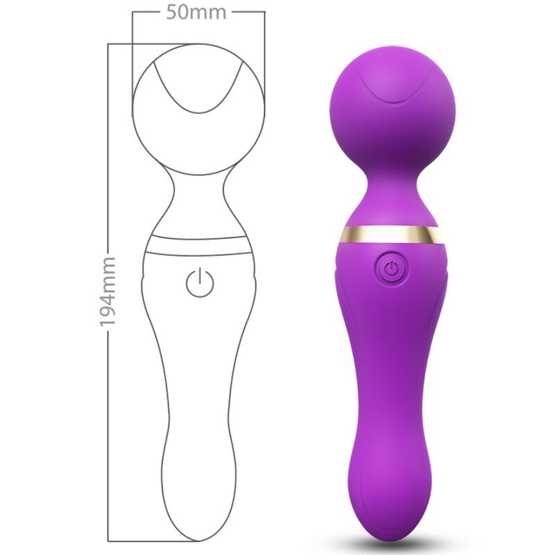 ARMONY Massageador Vibrador Freeza Roxo, mostrando sua cabeça flexível e design ergonômico.