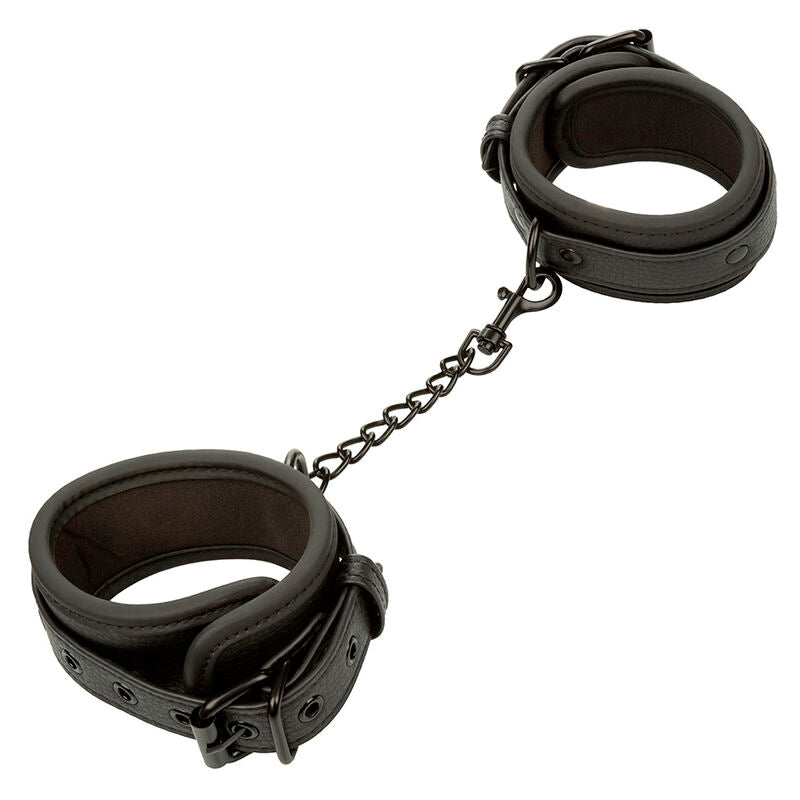 Puños de Tobillo Nocturnal de Cuero Ajustables Negros