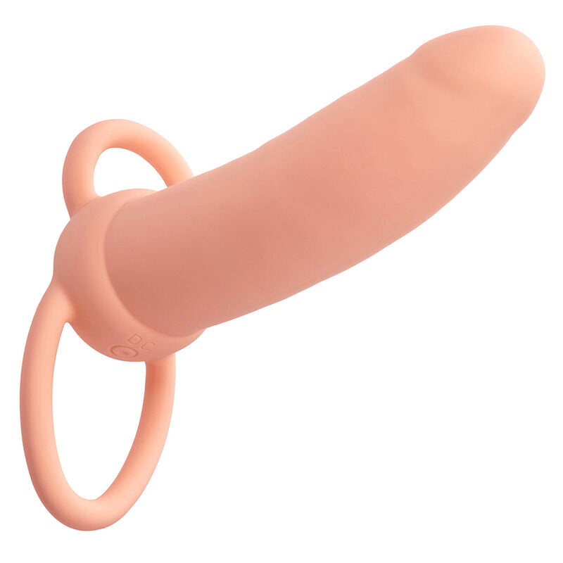 Vibrador Recargable de Doble Penetración Grueso con 10 Funciones
