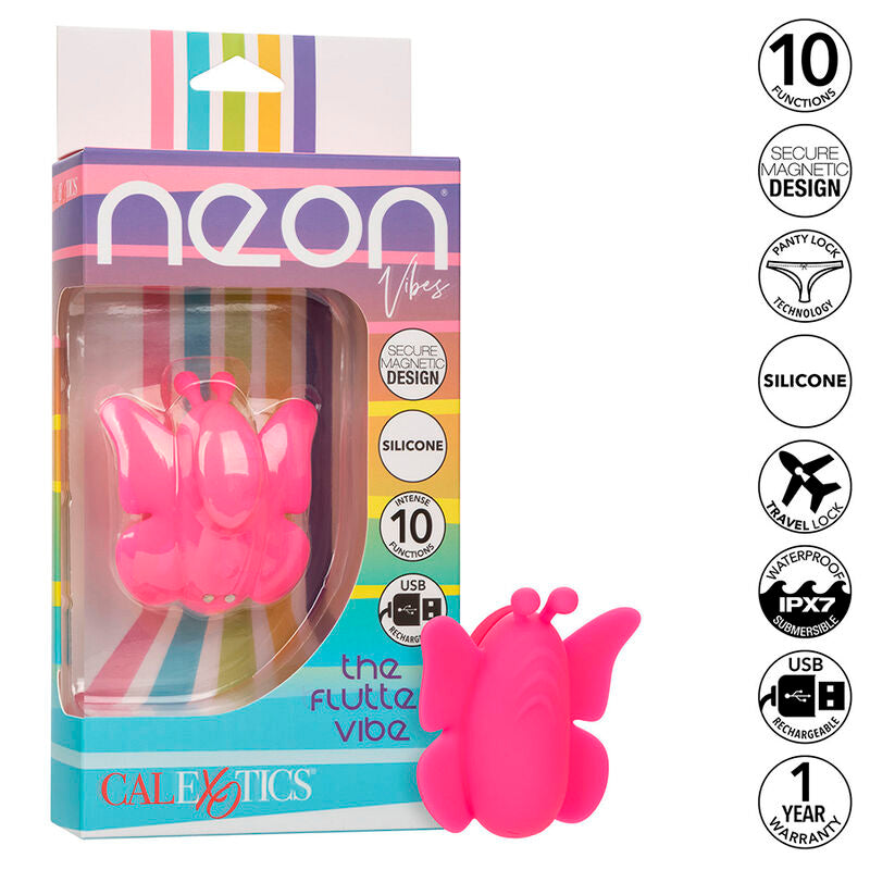 Vibrador Discreto para Bragas con 10 Funciones y Diseño Magnético Rosa