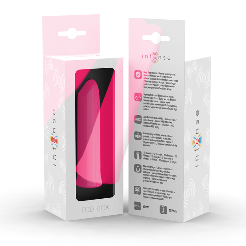 INTENSE Todrick Bala Vibratória Rosa para Estimulação Clitoriana, vista geral do produto compacto.