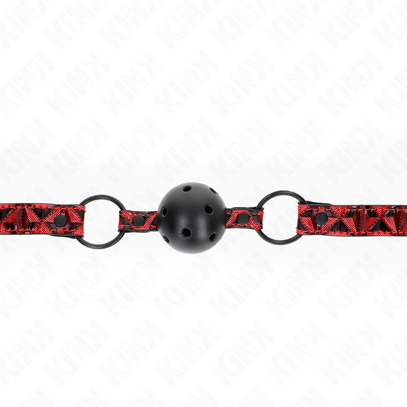 KINK Mordaça Bola Padrão Diamante 4,5cm Ajustável em silicone macio