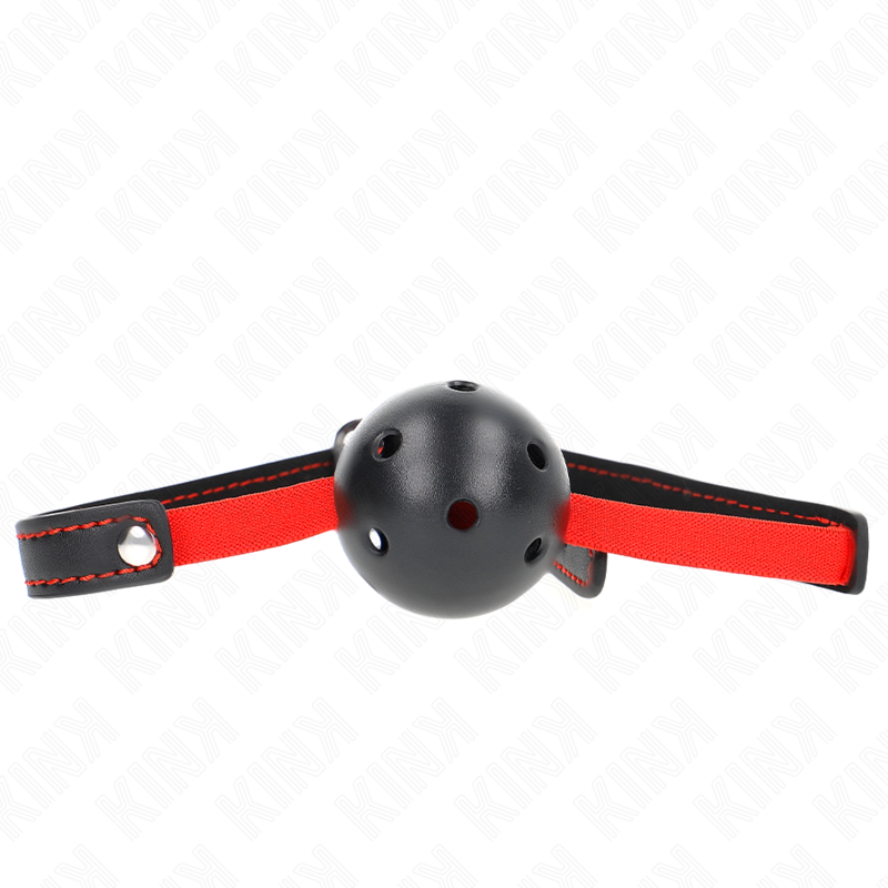 Mordaça Boca Dura Oca KINK com Cinto Elástico 4,5 CM para BDSM