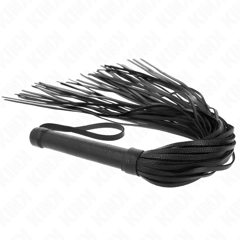 KINK Chicote de PVC Macio Preto 70 CM, ideal para experiências BDSM e brincadeiras sensoriais