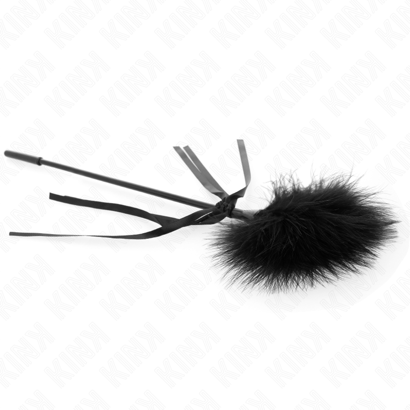KINK Penas de Cócegas Eróticas com Laço 35 CM para estimulação sensorial suave.
