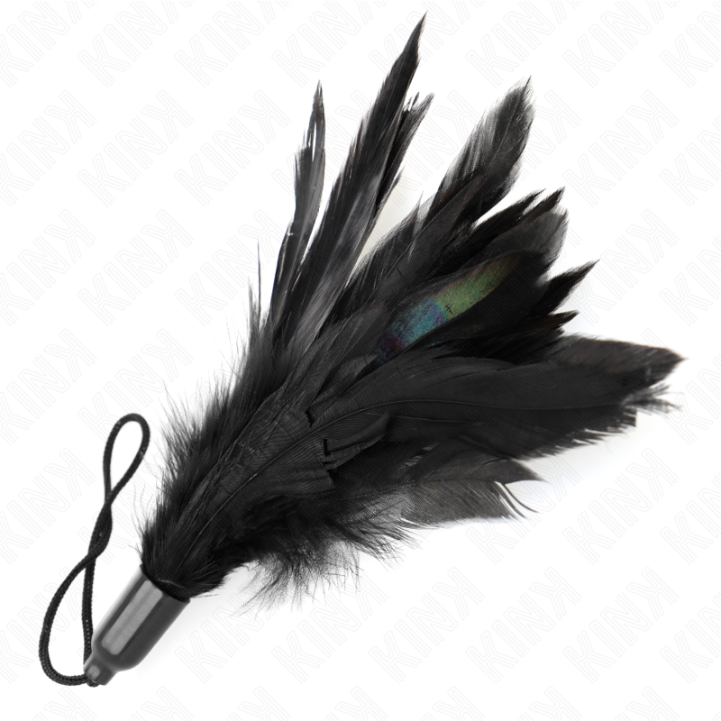 KINK - PLUMAS PARA HACER COSQUILLAS CON MANGO DE CUERDA, BASE DE PLÁSTICO, 15 CM