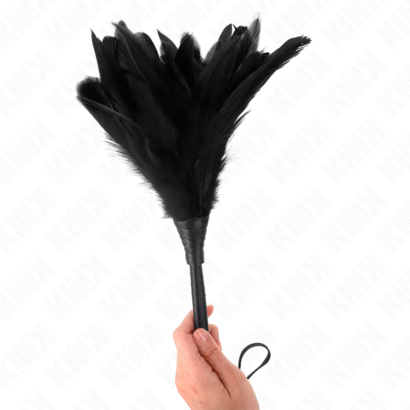 KINK - PLUMAS DE POLLO EN FORMA DE CUERNO BLACK MAIDS 36 CM