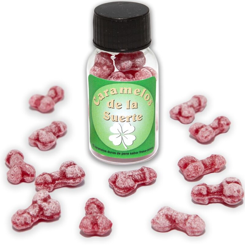 Dulces Comestibles Picantes - 12 Dulces Fresa/Cereza con Forma de Pene