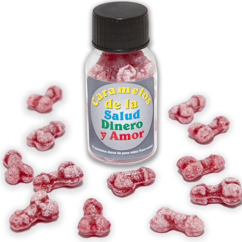 Dulces Comestibles en Forma de Pene - Fresa y Cereza (12 Unidades)