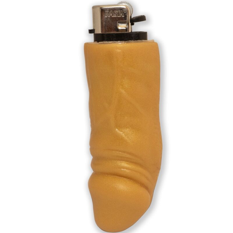 Encendedor Recargable con Forma de Pene Dorado