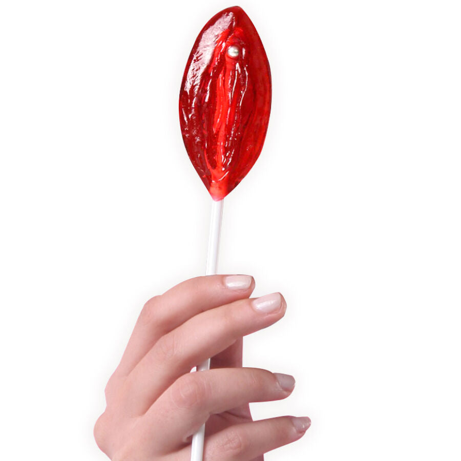 Display de 40 pirulitos SECRETPLAY em formato de pénis com sabores de cocktails variados.
