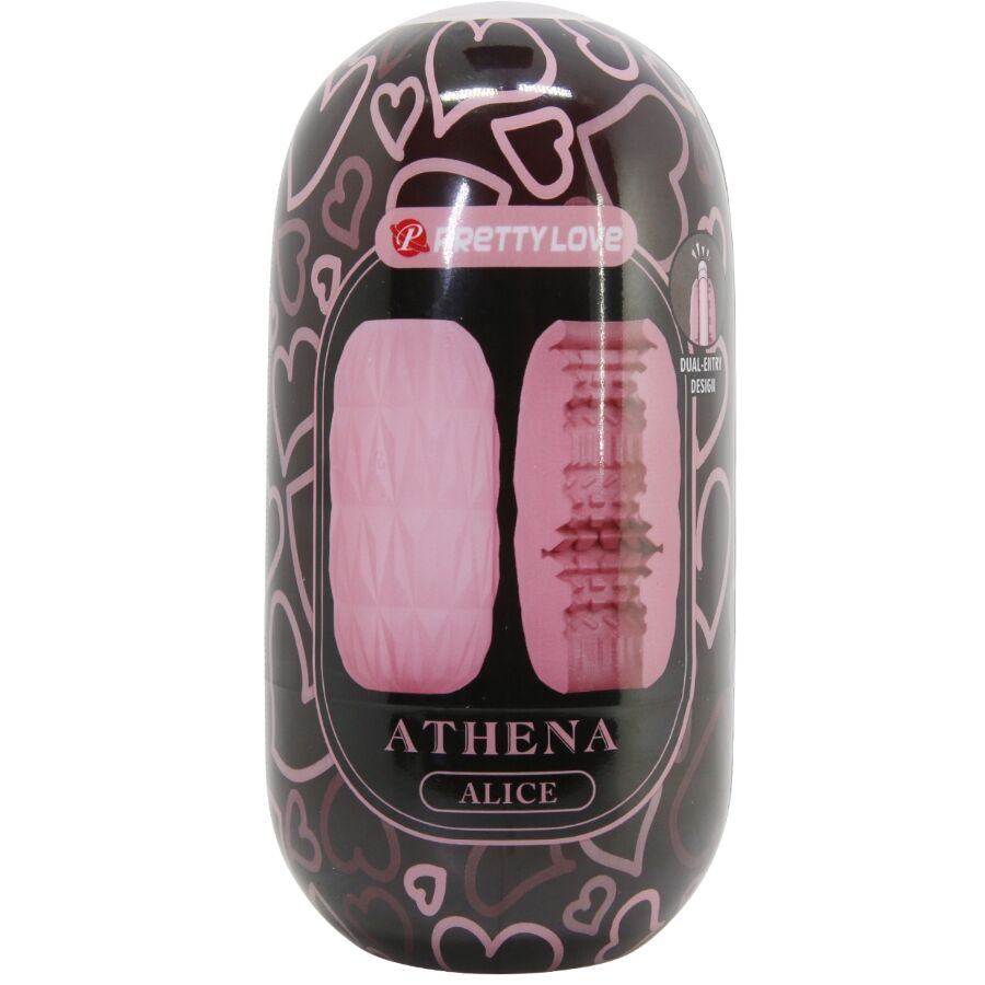 Close-up do Masturbador Masculino PRETTY LOVE ATHENA Alice Rosa mostrando suas texturas flexíveis e design compacto.
