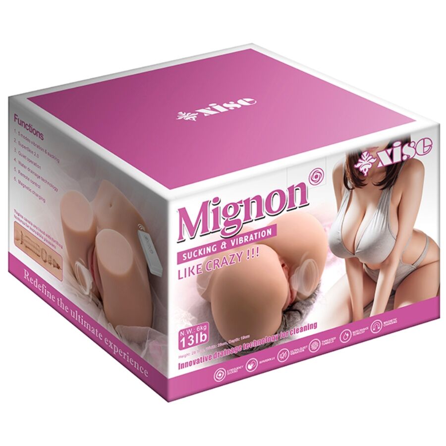XISE - MASTURBADOR MIGNON CON VAGINA REALISTA Y VIBRACIÓN, CON CONTROL REMOTO, 6 KG