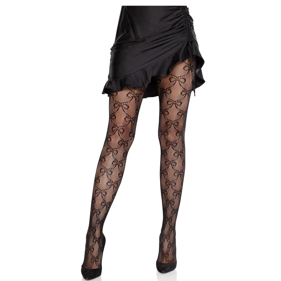 LEG AVENUE - MEDIAS DE RED CON LAZO NEGRO