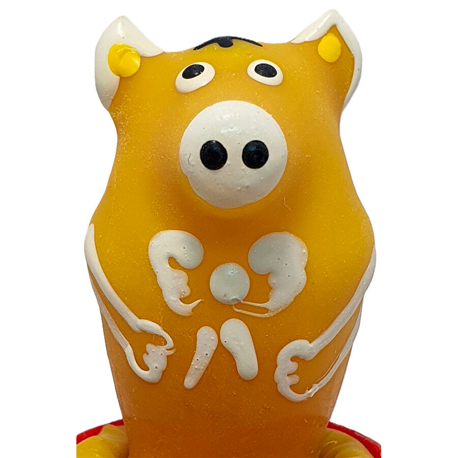 Preservativos Decorativos Pintados a Mano - Cerdo Amarillo Sentado